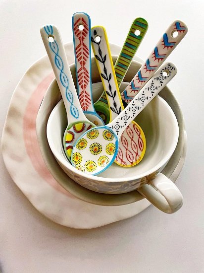 Espresso Spoons, Little Spoons for Dessert, Coffee Spoons, Multicolor, 5-1/4” L