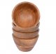 Acacia Wood Bowl Sets of 4 for Kitchen Meal Party and Salad Fruit, Vegetable, Snack (4.5" x 4.5" x 2.5")